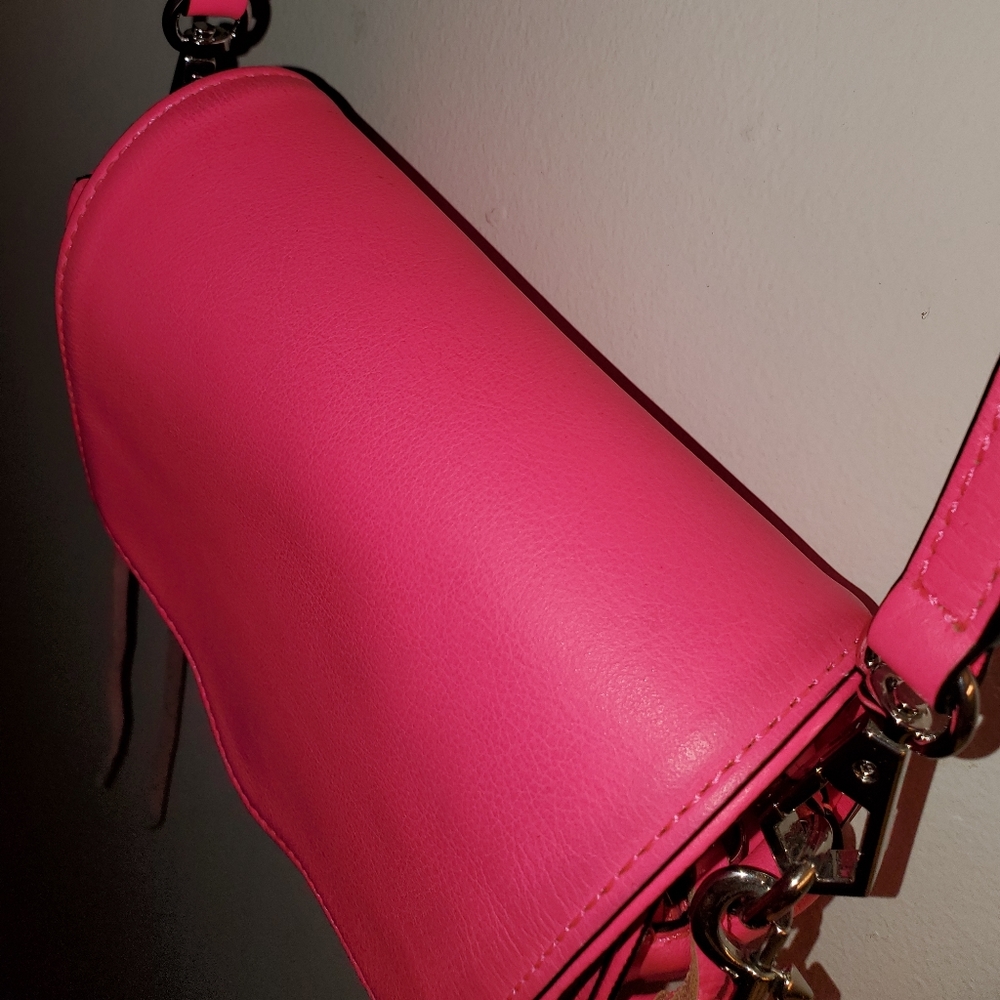 SOLD! Rebecca Minkoff neon pink crossbody